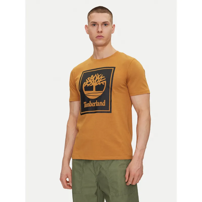 Timberland T-Shirt TB0A5WQQ Μπεζ Regular Fit