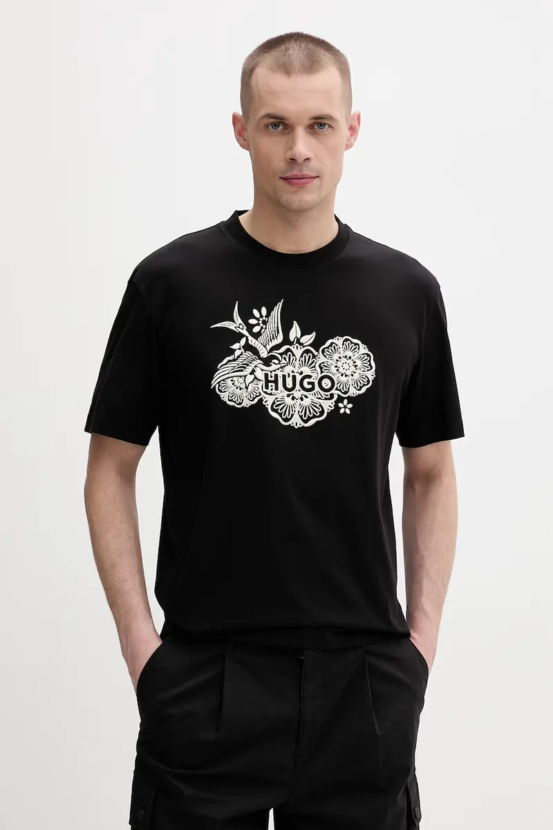 HUGO t-shirt Ανδρικό βαμβακερό Dangen