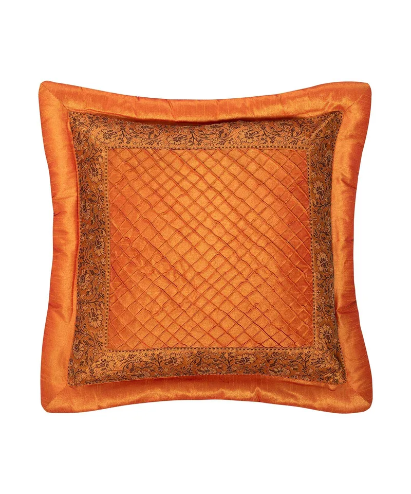 Μαξιλαροθήκη Διακόσμησης Silk Fashion Μπουρλέ Πορτοκαλί 45x45