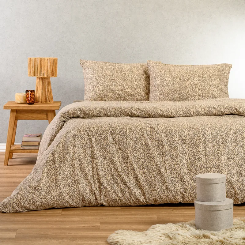 Παπλωματοθήκη Φανελένια Μονή 165X245 Melinen Winter Keshia Μπεζ (165x245)