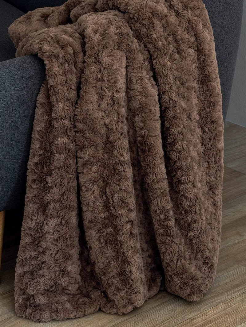 Κουβέρτα Μονή με Γούνα Sherpa Palamaiki 130x180 ALERIA BEIGE
