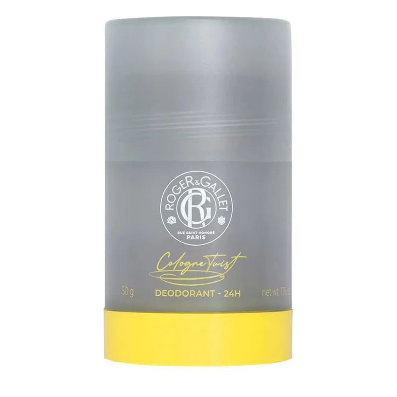 Roger & Gallet Cologne Twist Deodorant Stick Αντρικό Αποσμητικό Stick με Άρωμα Κίτρινων Εσπεριδοειδών Μεγάλης Διάρκειας 50g