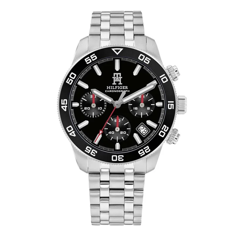 TOMMY HILFIGER Sport Chronograph Silver Stainless Steel Bracelet 1792156