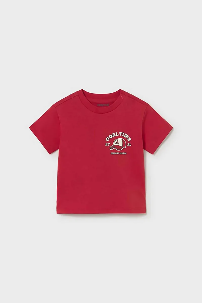 Mayoral βρεφική μπλούζα με print - 1007-S26 Κόκκινο