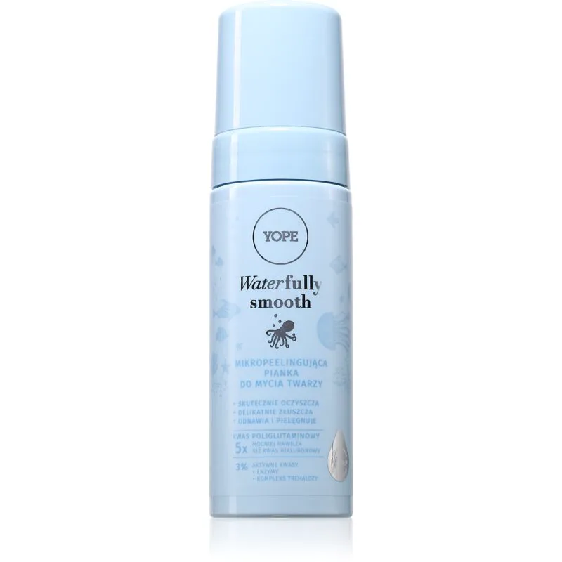 Yope Waterfully Smooth Foam απολεπιστικός καθαριστικός αφρός για το πρόσωπο 150 ml