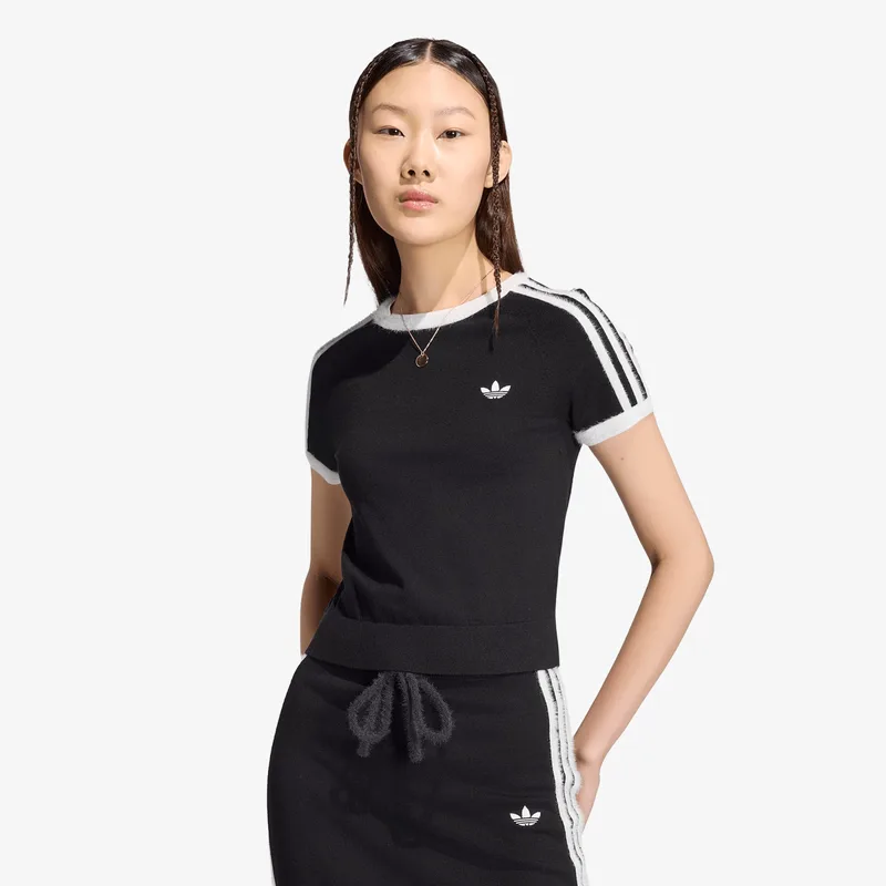 T-shirt adidas Knitted T-shirt Black/ White L