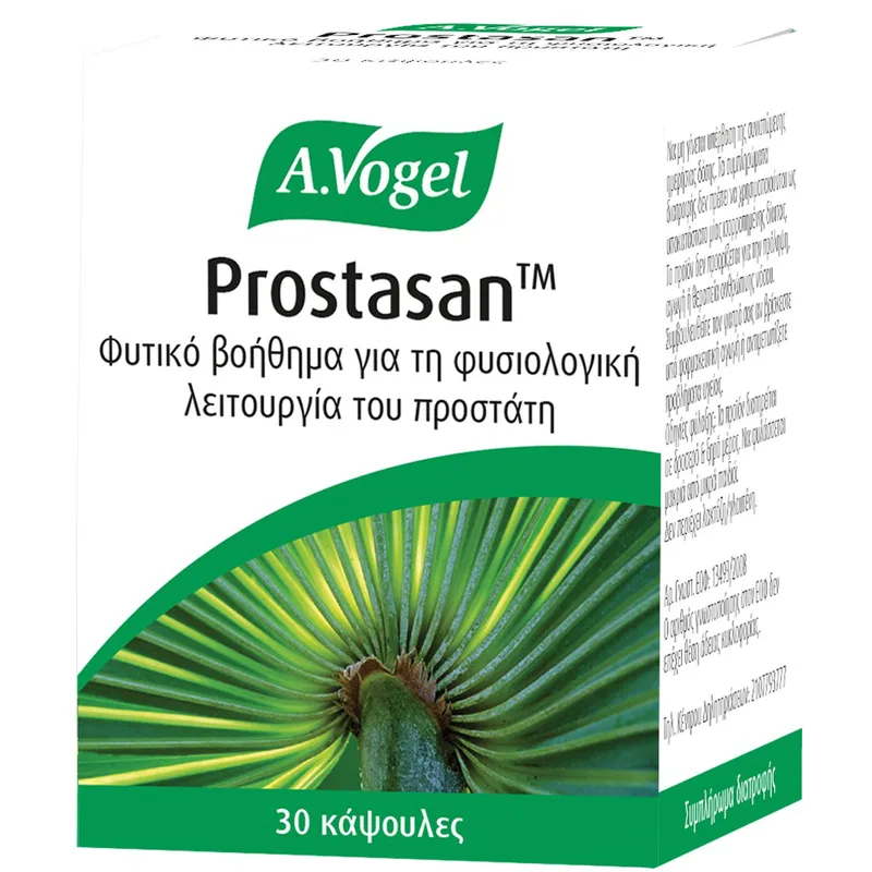 A.Vogel Prostasan Συμπλήρωμα Διατροφής για την Ομαλή Λειτουργία του Προστάτη από Φυτό Σάο Παλμέτο Βιολογικής Καλλιέργειας 30caps
