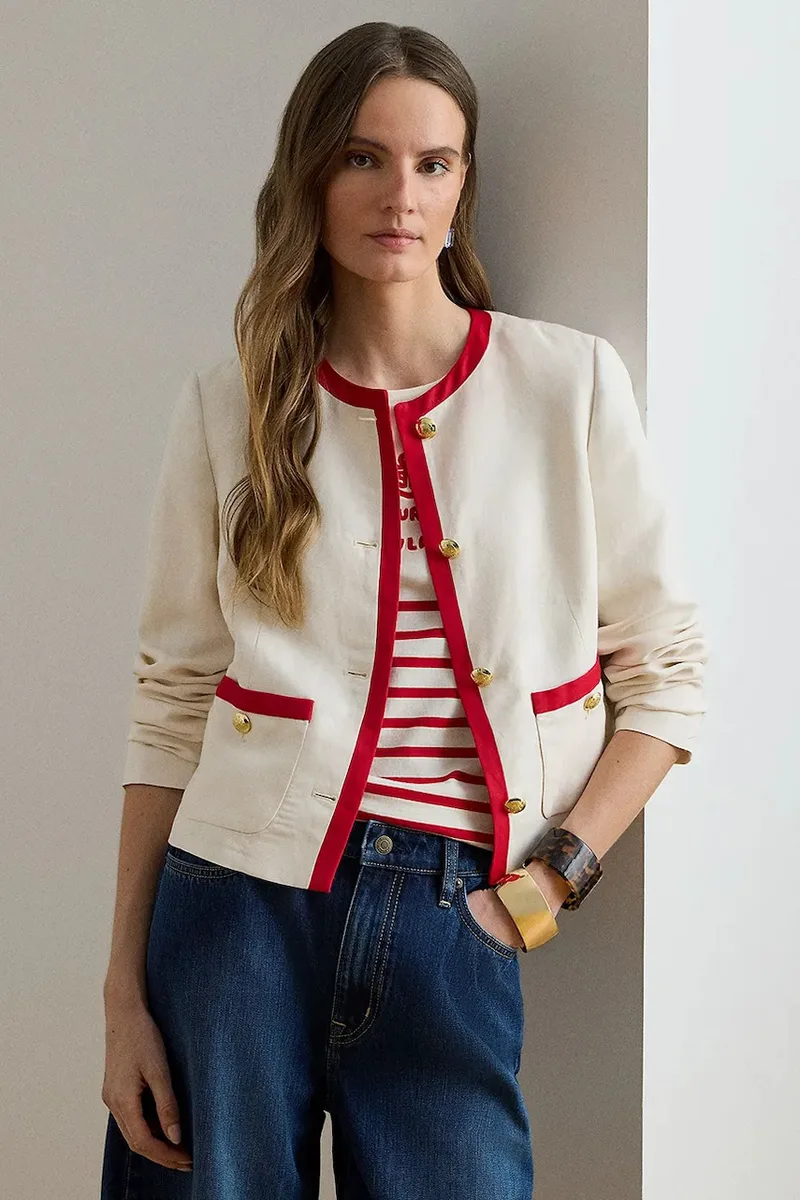 Lauren Ralph Lauren σακάκι γυναικείο με λινό