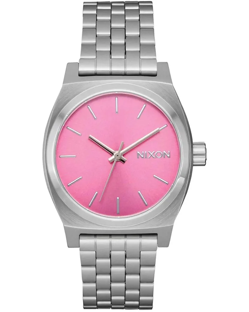 NIXON Time Teller Medium - A1130-2719-00 , Silver case with Stainless Steel Bracelet
