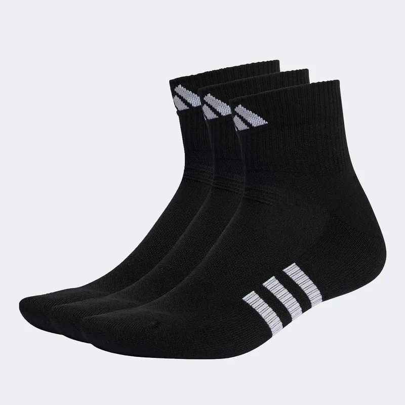 ADIDAS PERFORMANCE CUSHIONED MID-CUT SOCKS 3 PAIRS ΜΑΥΡΟ