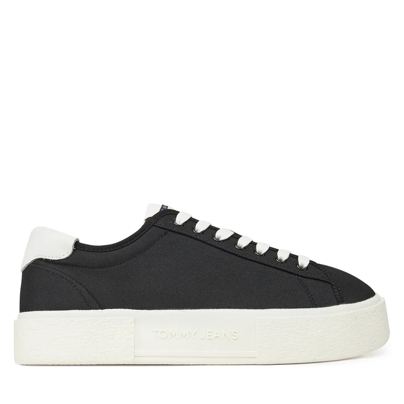 Αθλητικά Tommy Jeans Tjw Flatform Canvas Sneaker EN0EN02792 Μαύρο
