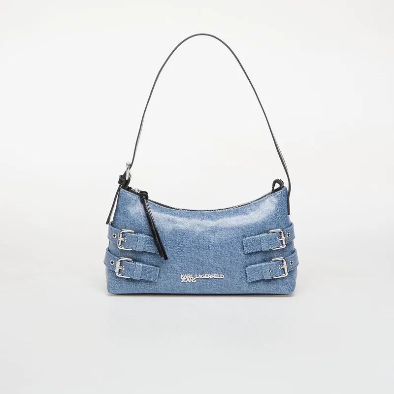 Karl Lagerfeld Jeans Buckle Shoulder Bag Denim Standard/ Blue/ Denim Universal