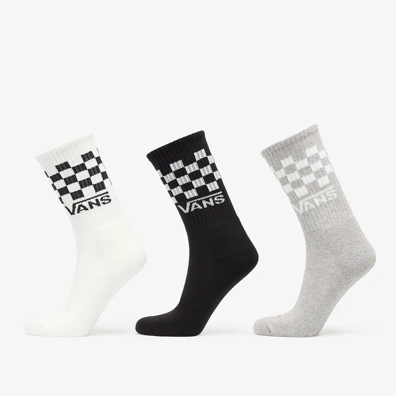 Vans Classic Check Crew 3-Pack White/ Black/ Grey XL