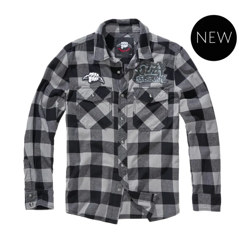 Ozzy Checkshirt Long Sleeve - Black/Coal
