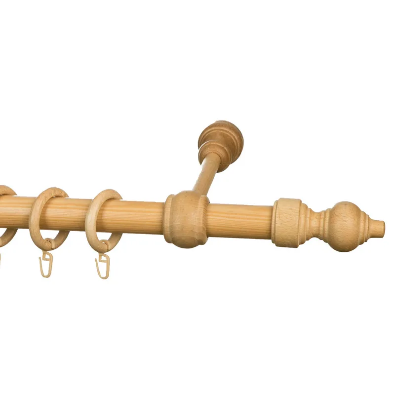Κουρτινόξυλο Φ28mm Μονό 160cm Με Άκρα Grace Allure Natural 660163