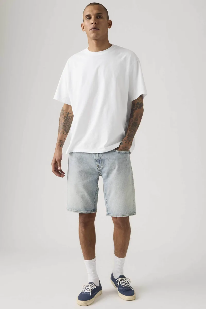 Levi's® ανδρική denim βερμούδα πεντάτσεπη Regular Fit "405™" - 398640210 Denim Blue Ανοιχτό