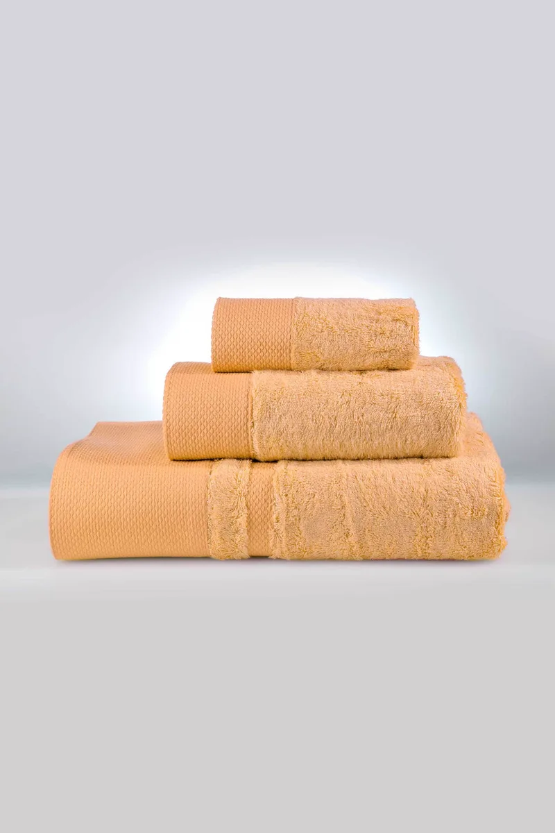 DOWN TOWN Home σετ πετσέτες μπάνιου "New Ροζ Yellow" (3 τεμάχια) - 61-1082