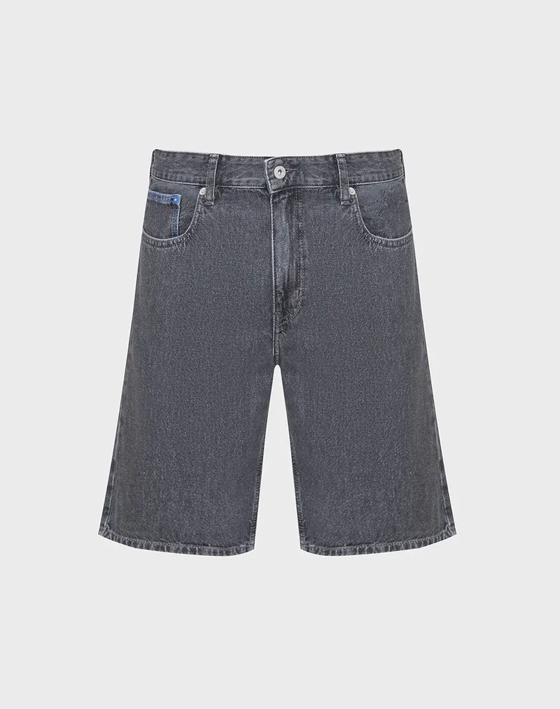 KARL LAGERFELD JEANS KLJ REGULAR LOGO DENIM SHORT B2M10077-1FU DenimGray
