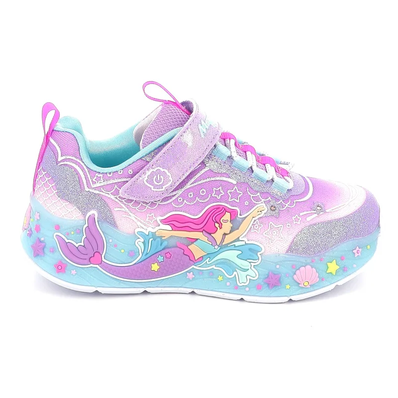 Παιδικό Αθλητικό Παπούτσι για Κορίτσι Skechers Mermaid Dreams με Φωτάκια On/Off Χρώματος Πολύχρωμο 303060L-LVMT