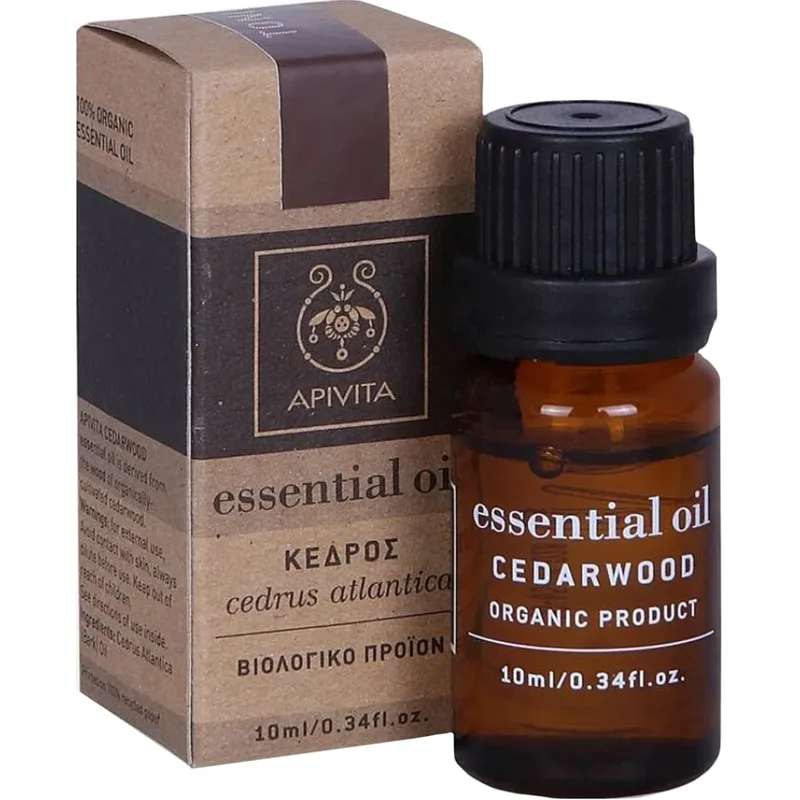 Apivita Cedarwood Essential Oil Πολυχρηστικό Αιθέριο Έλαιο Αρωματοθεραπείας από Κέδρο με Αναζωογονητικές & Καταπραϋντικές Ιδιότητες 10ml