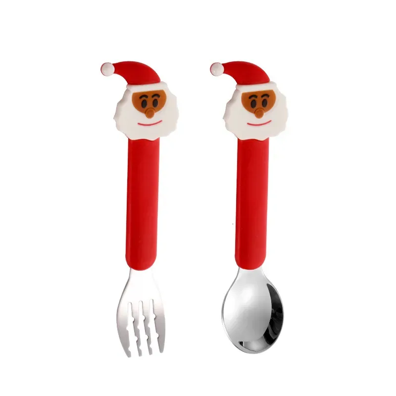 Santa Claus Cutlery - Μεταλλικό Σετ Κουτάλι/Πιρούνι σε Θήκη