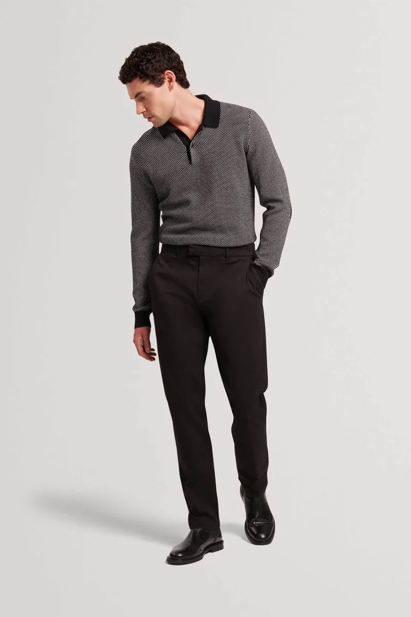Ted Baker ανδρικό παντελόνι chino Slim Fit "Howeton" - 283410 Μαύρο