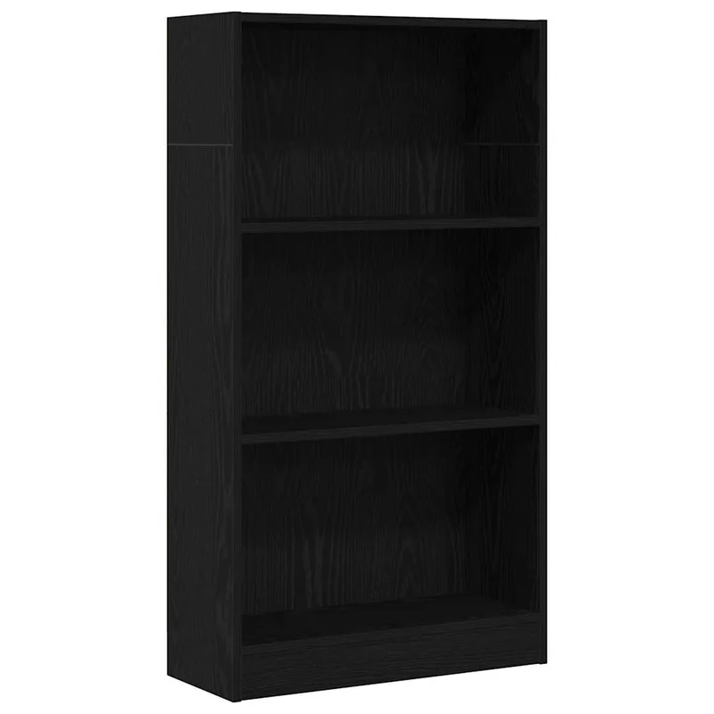 vidaXL Βιβλιοθήκη Μαύρη Δρυς 60x24x109 εκ. από Τεχνητό Ξύλο