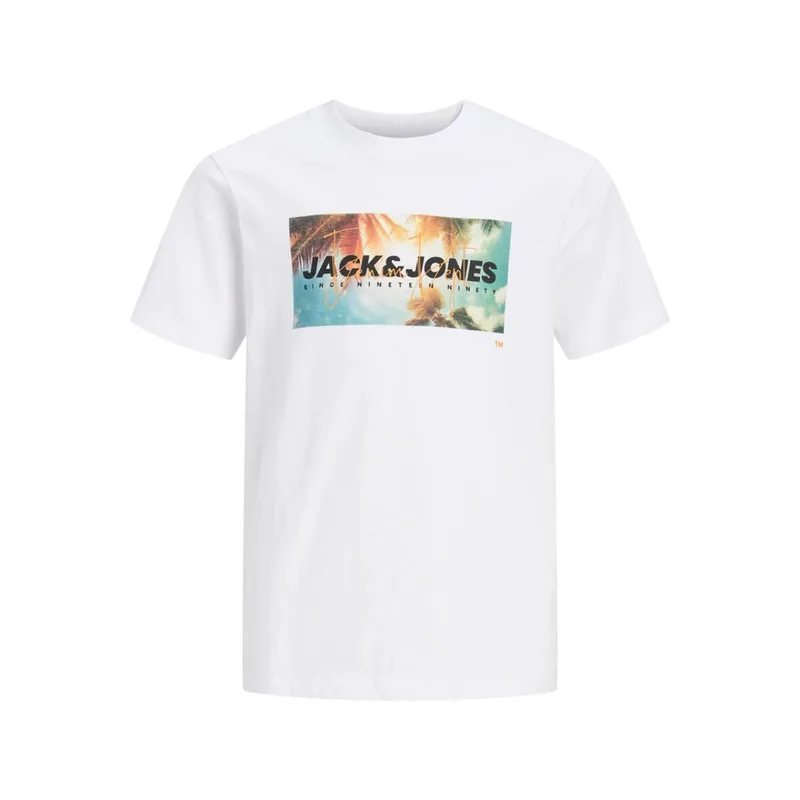 Μπλούζα μακό αγόρι Jack & Jones-12289947-Bright White