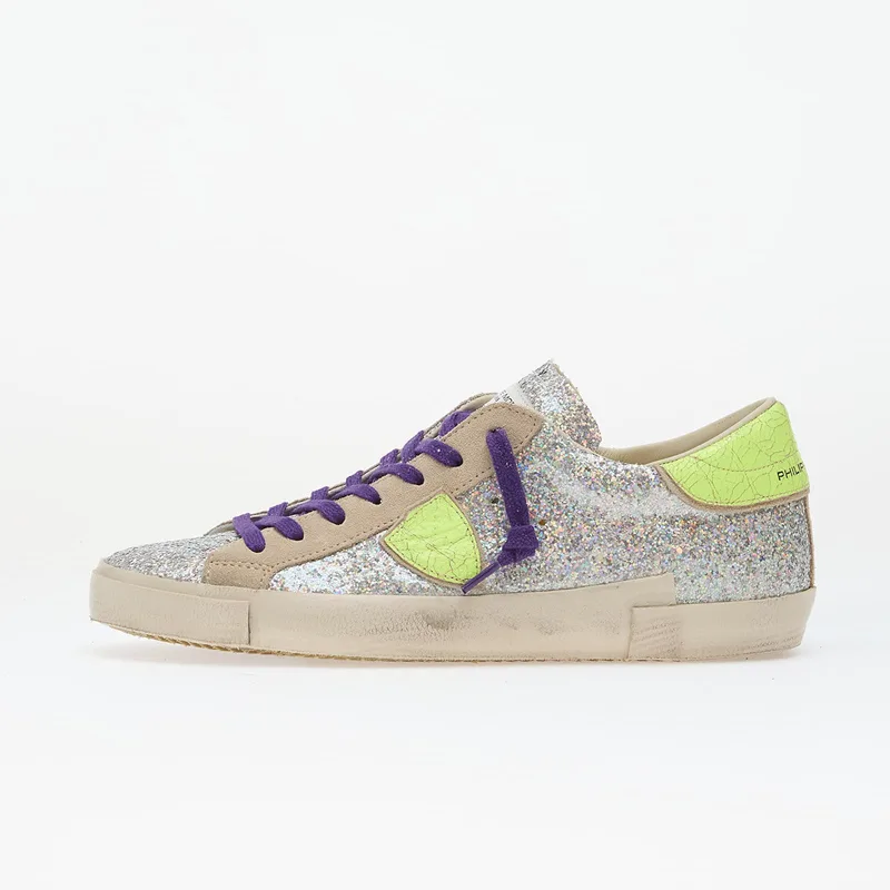 Sneakers Philippe Model Prsx Low Woman Glitter/ Argent EUR 40