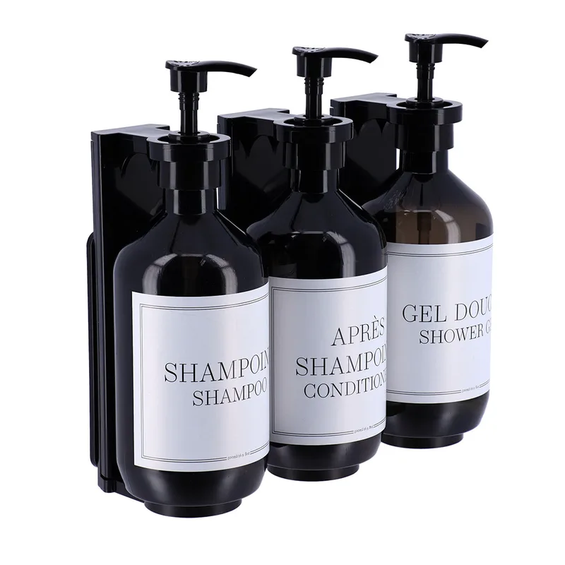Επιτοίχια Dispenser Για Σαμπουάν-Αφρόλουτρο (3τμχ) T-D Black 62185103