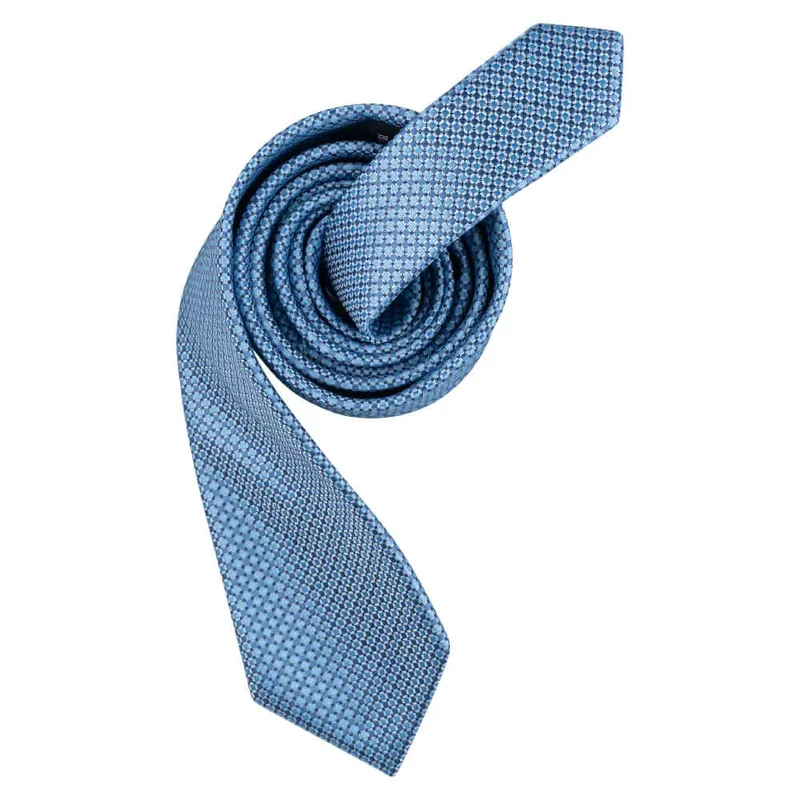 Prince Oliver Γραβάτα Γαλάζια Με Μικροσχέδιο (Φάρδος 7 cm)