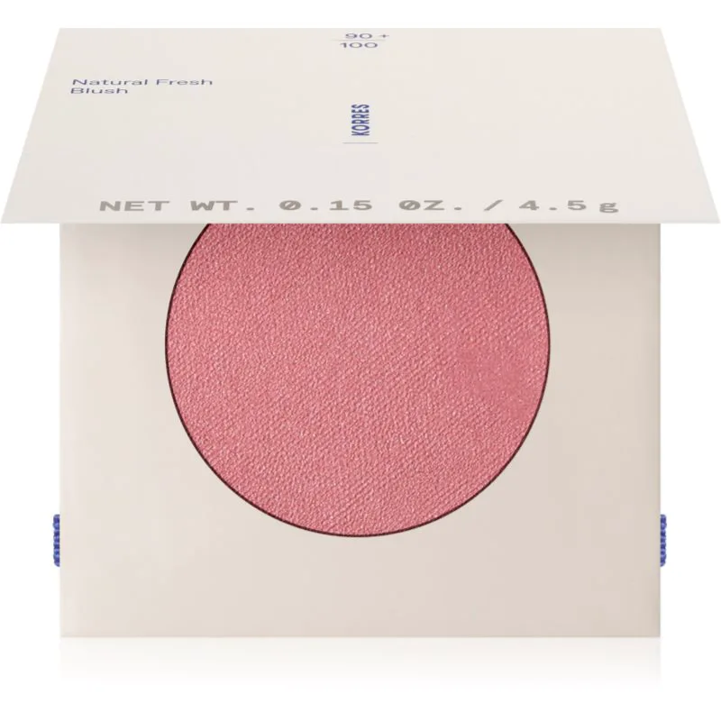 Korres Natural Fresh Blush συμπαγές ρουζ απόχρωση Dusty Rose 4.5 γρ
