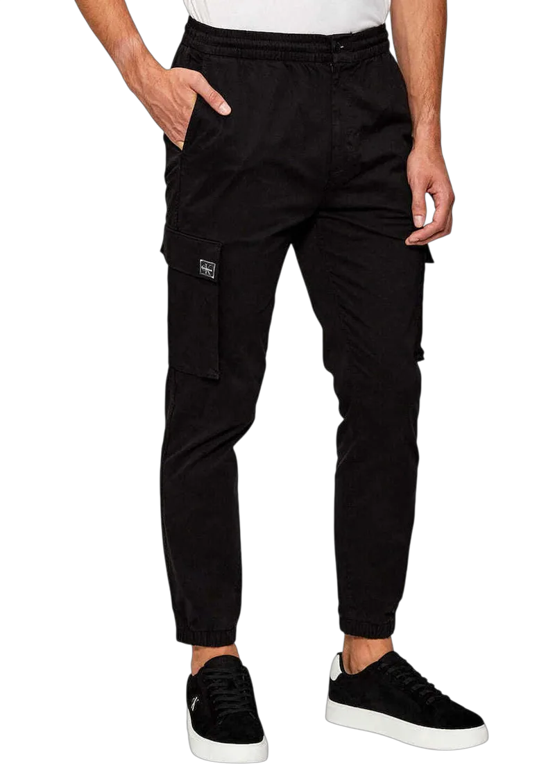 Ανδρικό Skinny Cargo Παντελόνι Μαύρο Calvin Klein LV04RD608G-UB1