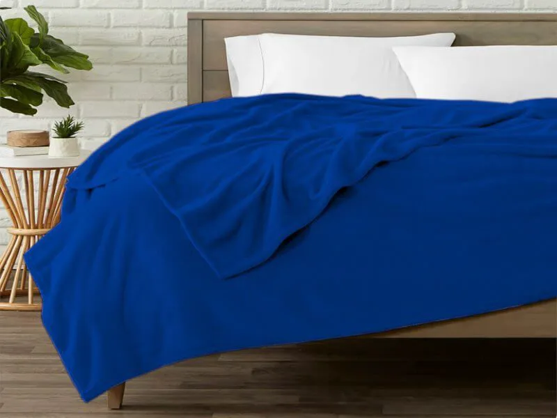 Κουβέρτα Fleece OneColor Γαρύφαλλο - Μπλε Electric, 180x200