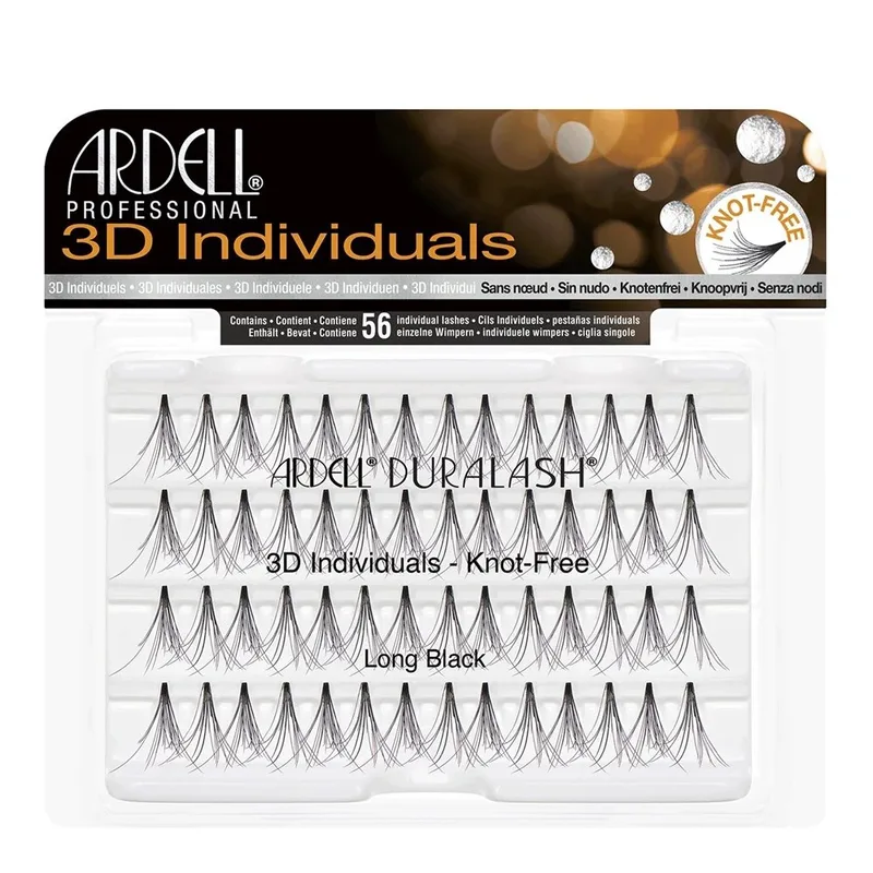 Ardell Professional 3D Individuals Duralash Knot-Free - Long Black (56pcs)