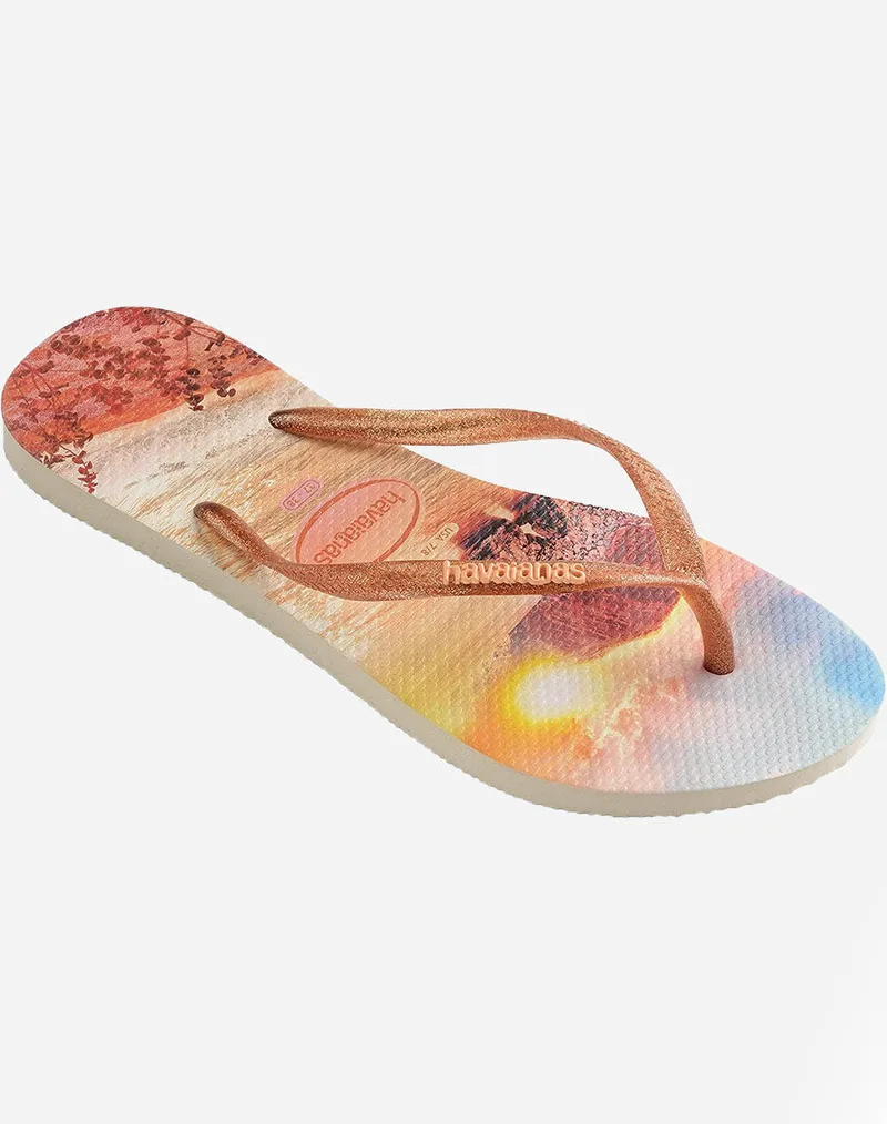 HAVAIANAS SLIM PAISAGE MACARON ΣΑΓΙΟΝΑΡΕΣ 4132614-9897 Πορτοκαλί