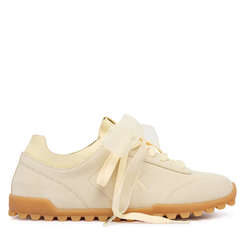 Αθλητικά Calvin Klein Low Profile Run Mg Sue Db Laces HW0HW03150 Κίτρινο