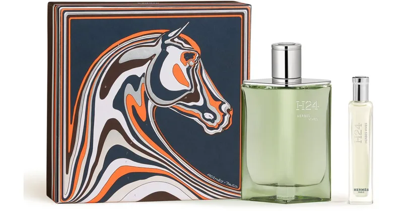 HERMÈS H24 Herbes Vives gift set for men eau de Parfum 100 ml + Eau de Parfum 15 ml