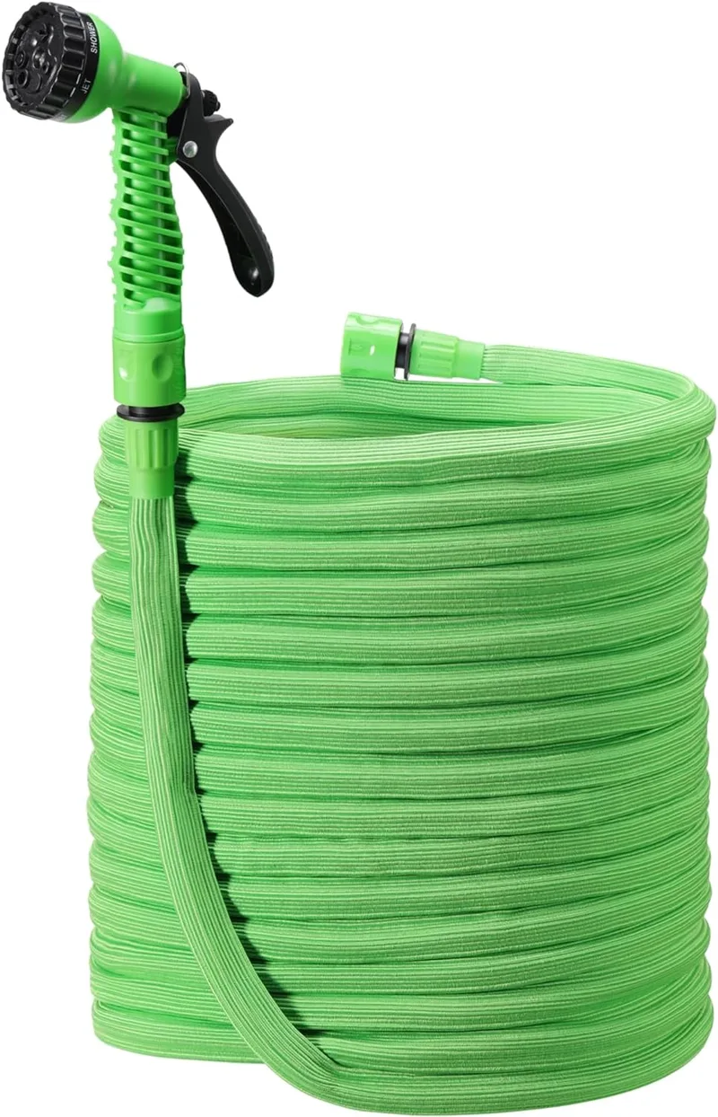 Navaris Flexible Garden Hose - Επεκτεινόμενο Εύκαμπτο Λάστιχο Κήπου με 7 Λειτουργίες Ψεκασμού - 15m - 30m - Green (61948.04)