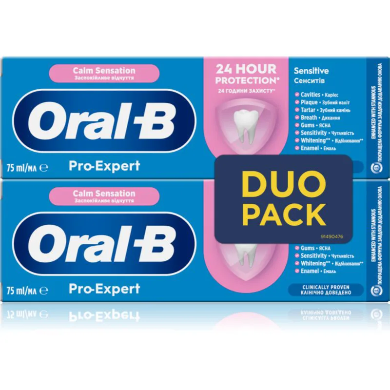 Oral-B Pro-Expert Calm Sensation καταπραϋντική οδοντόκρεμα 2x75 ml