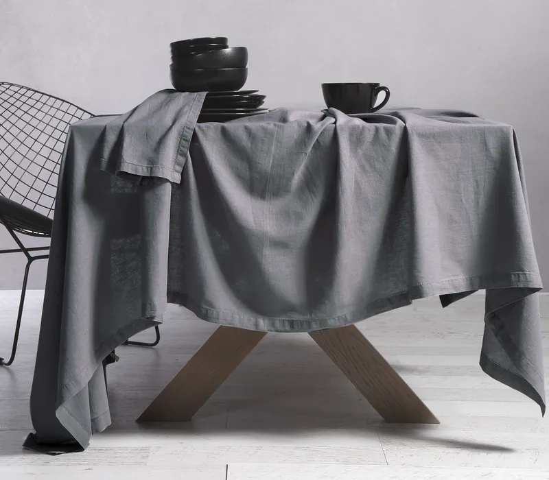 Τραπεζομάντηλο Nef-Nef Cotton-Linen Grey 150x250