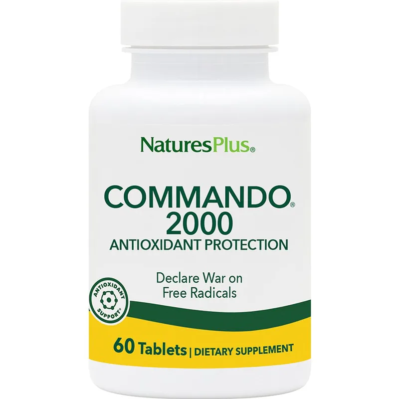 Natures Plus Commando 2000 Συμπλήρωμα Διατροφής με Ισχυρή Αντιοξειδωτική Προστασία για Τόνωση του Ανοσοποιητικού 60tabs