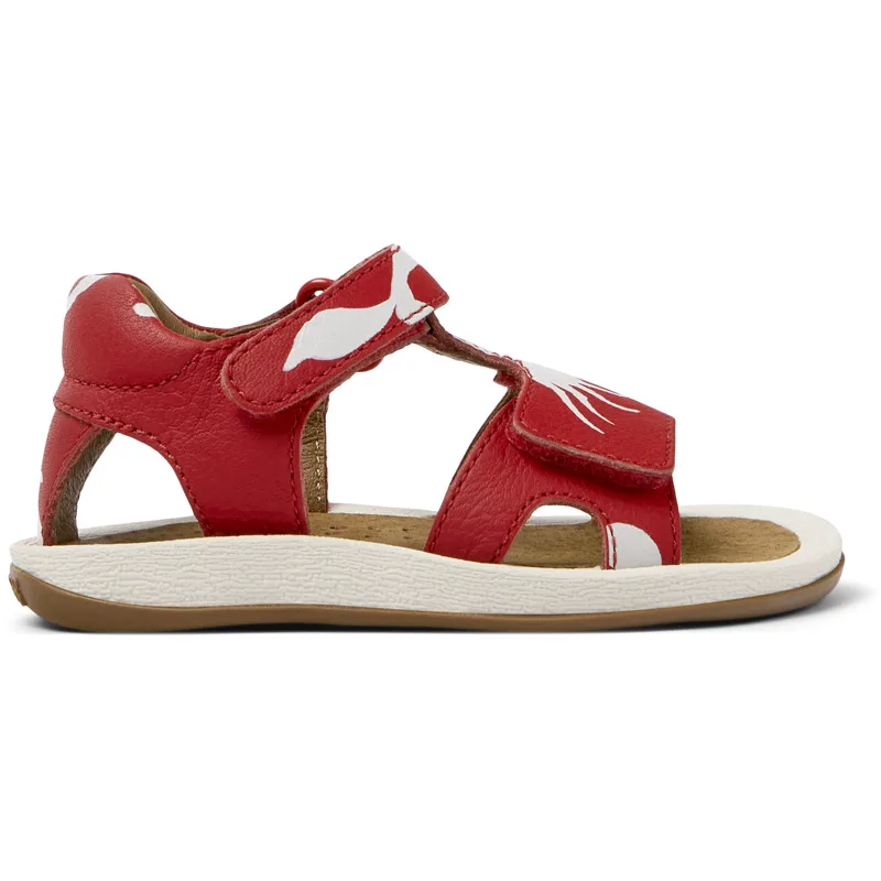 CAMPER Twins - Πέδιλα Για Firstwalkers - Κόκκινο,Λευκό, Μέγεθος 26, Smooth leather