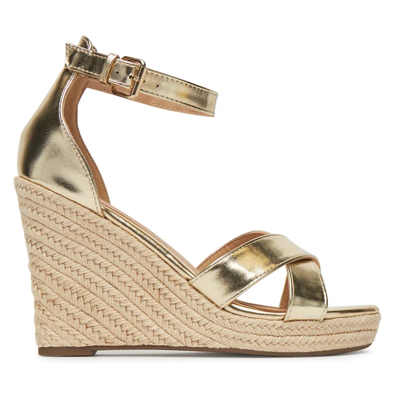 Εσπαντρίγιες ONLY Shoes Onlamelia-18 Pu Foil Wedge 15335554 Χρυσό