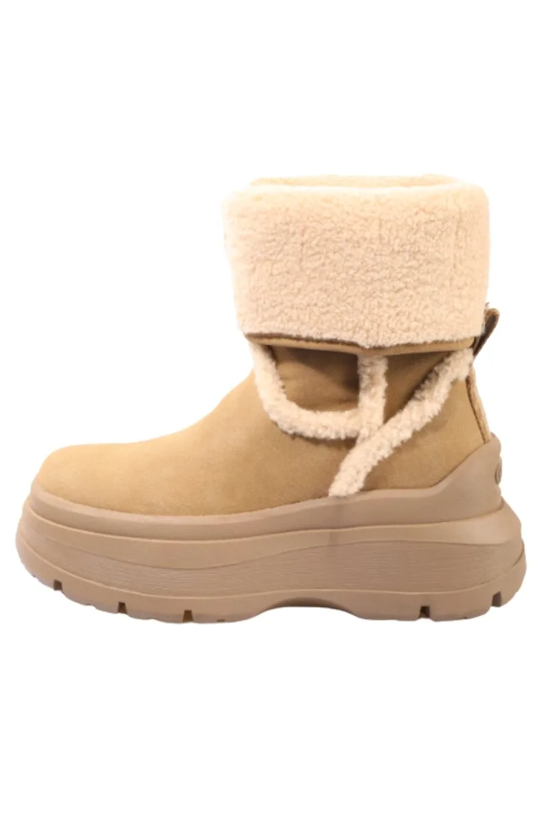 BUFFALO Μπότες Γυναικείες OLYMPIA FOLD BOOT WARM - Μπεζ-1270148-UNKNOWN