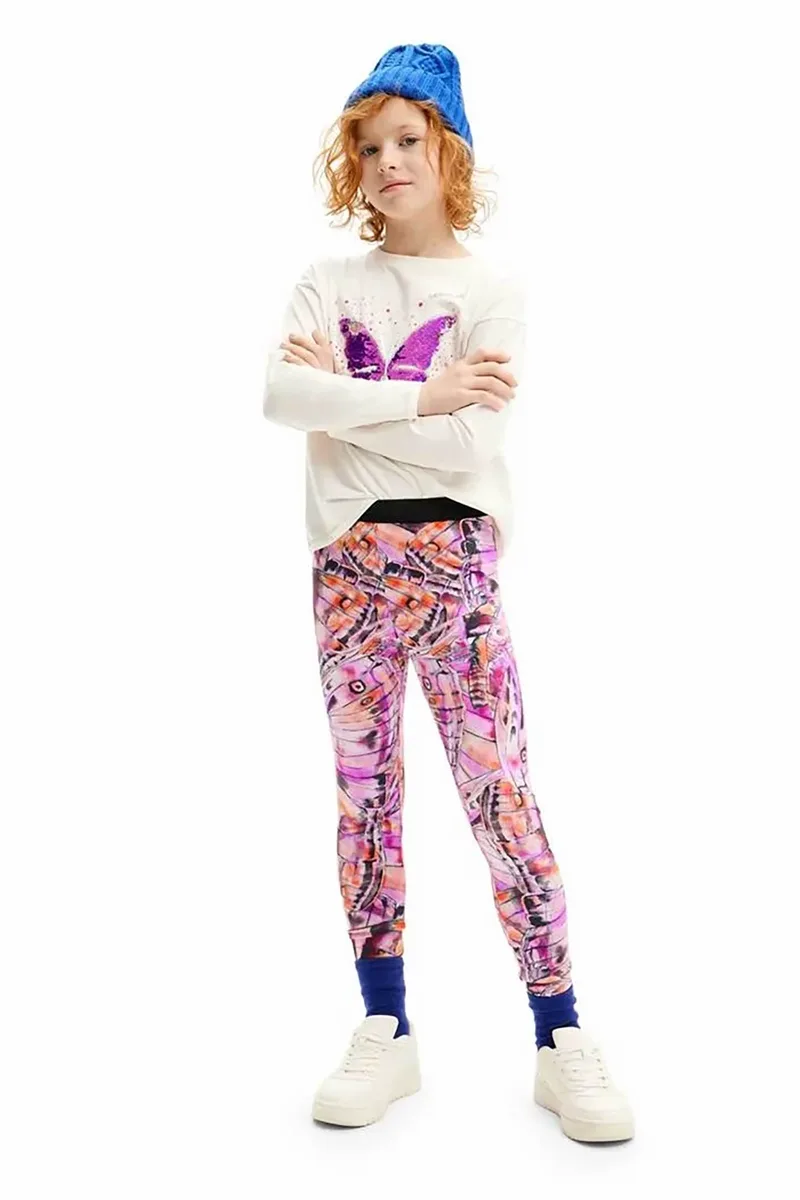Desigual παιδικό κολάν με floral print - 24WGKK05 Ροζ
