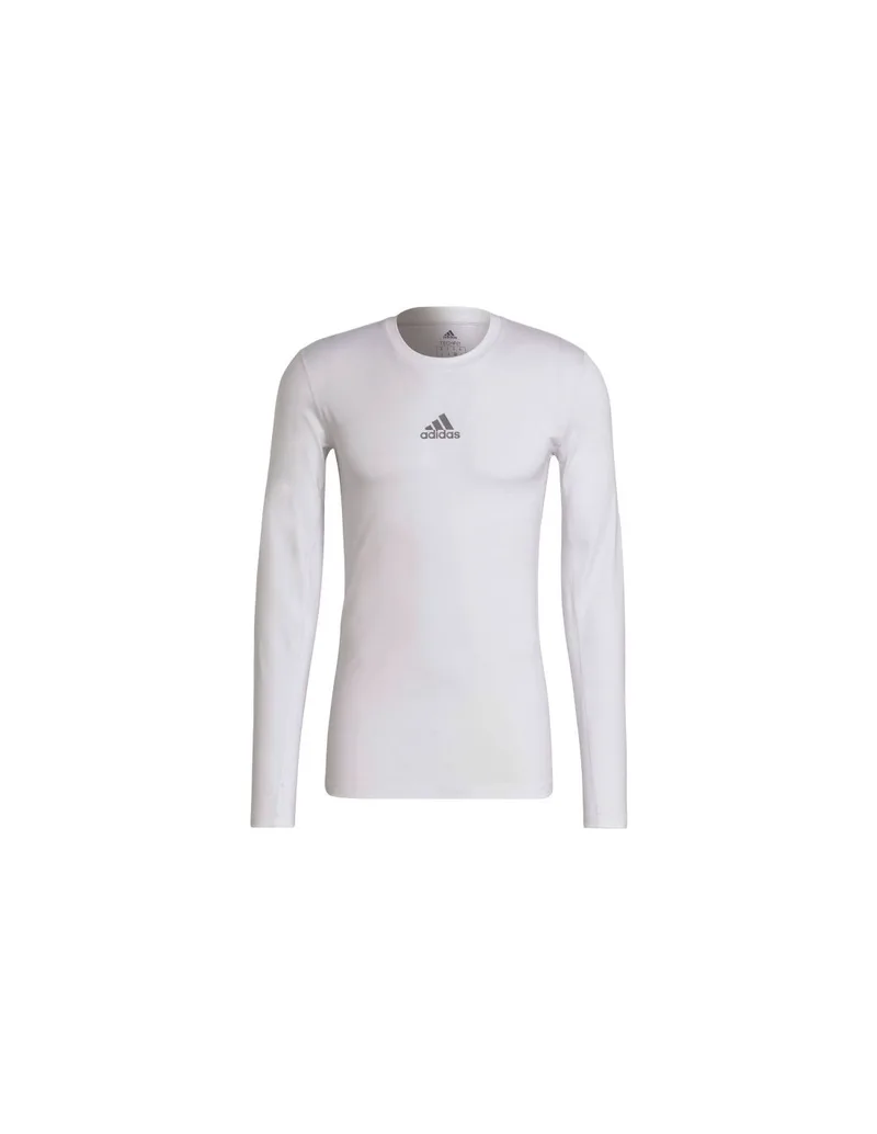 Adidas TechFit GU7334 Ανδρική Ισοθερμική Μακρυμάνικη Μπλούζα Compression Λευκή