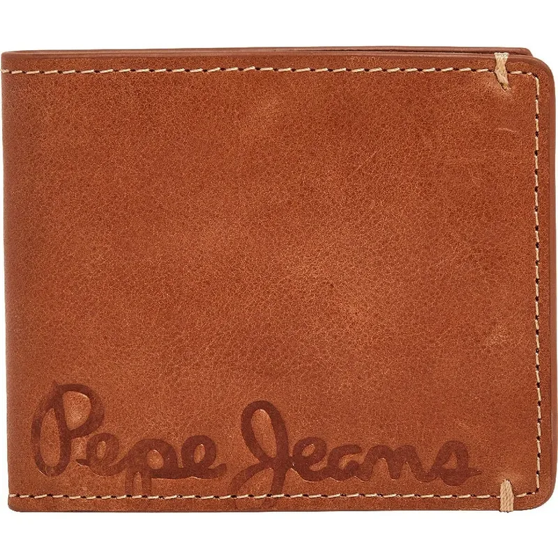Pepe Jeans Ανδρικό Δερμάτινο Πορτοφόλι Keanu PM070383-859 Καφέ