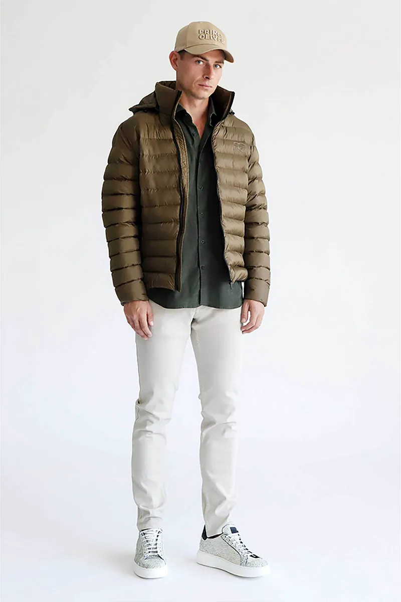 Prince Oliver ανδρικό τζιν παντελόνι πεντάτσεπο Comfort Slim Fit - 10582004 Εκρού