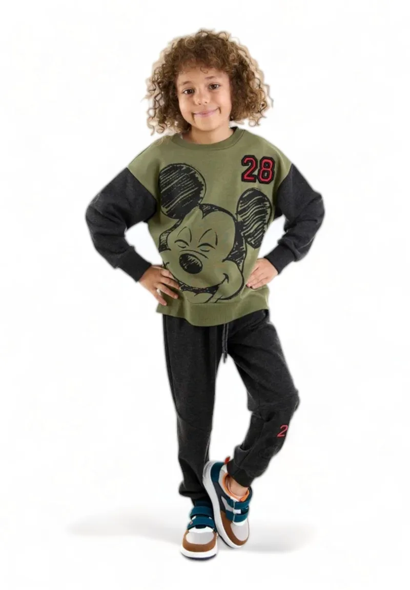 Φόρμα βαμβακερή για αγόρι Cimpa Mickey Mouse 28 MC21175-Χακί